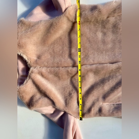 Zara Elegant Blush Pink Faux Fur Women's Coat, M - Picture 11 of 13